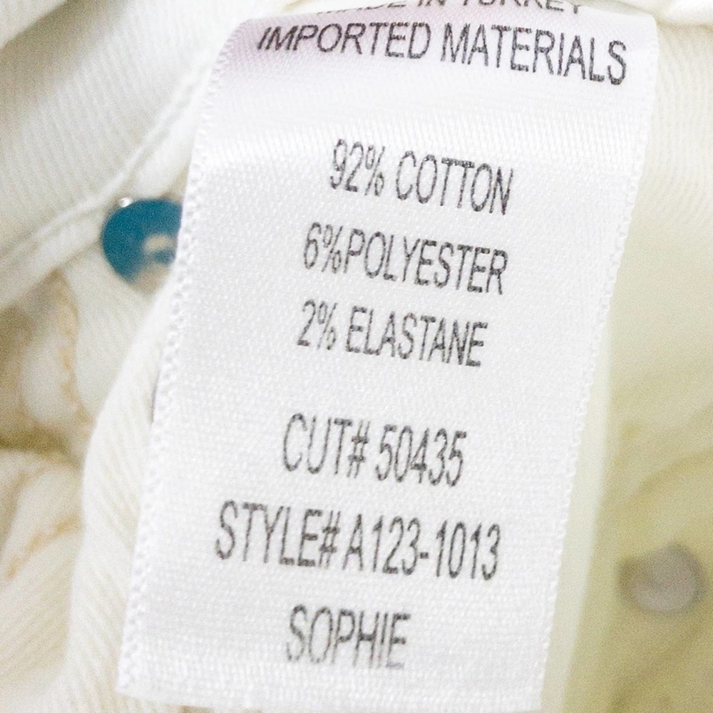 NEW!!! AGOLDE Sophie Mid-Rise Ankle Phantom white skinny jeans, stretch, Size 32 - Picture 7 of 8